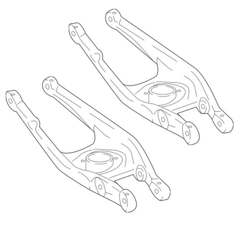 Suspension Control Arm Kit Rear Lower Genuine BMW BM2662273KIT